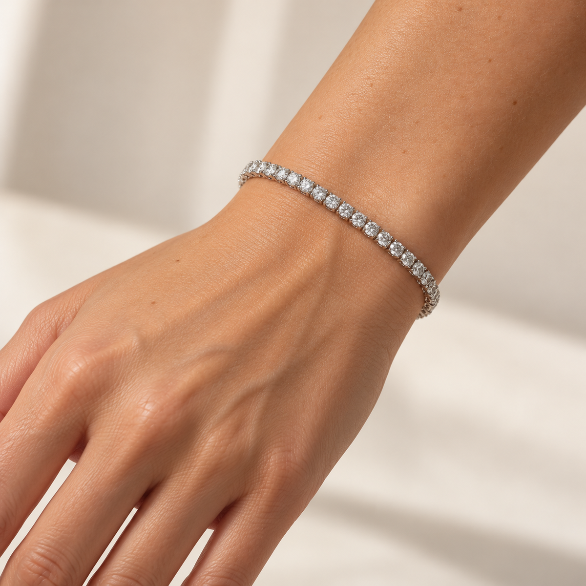 18ct White Gold 3.00ct Diamond Tennis Bracelet