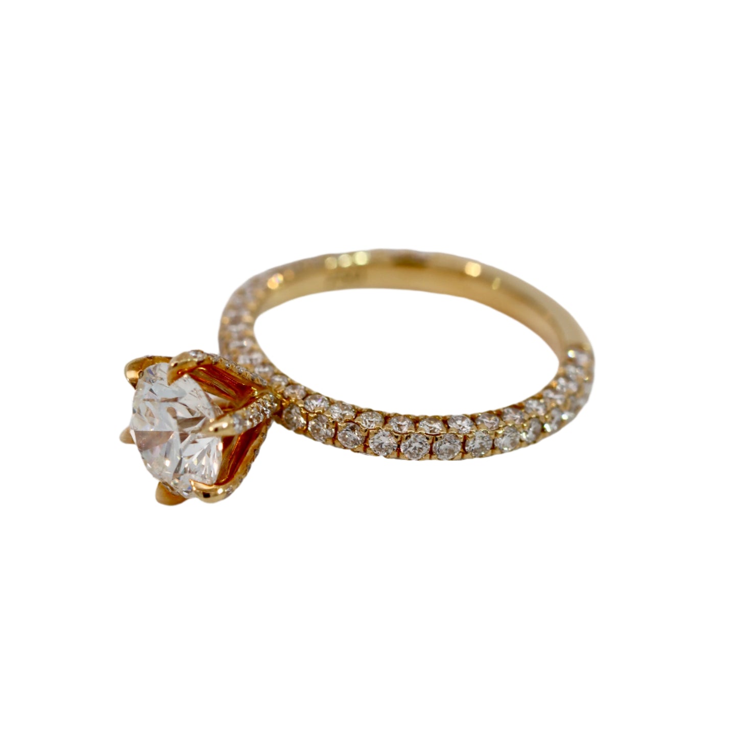 18K Yellow Gold 1.20ct Brillant Cut Engagement Ring