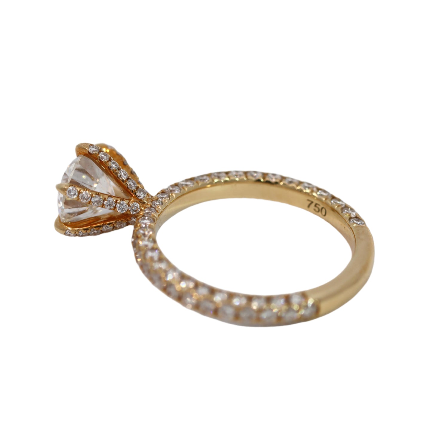 18K Yellow Gold 1.20ct Brillant Cut Engagement Ring