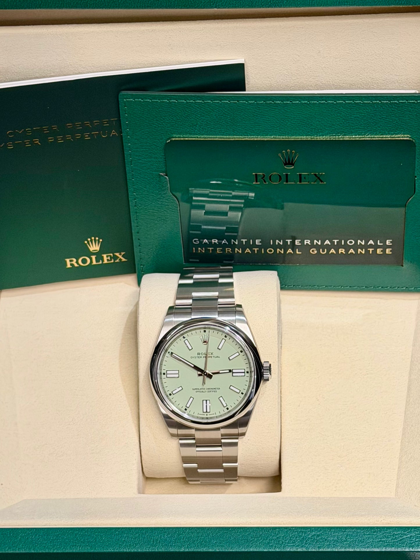 HOLD - 2025 Rolex OP41MM 'PISTACHIO' - 134300