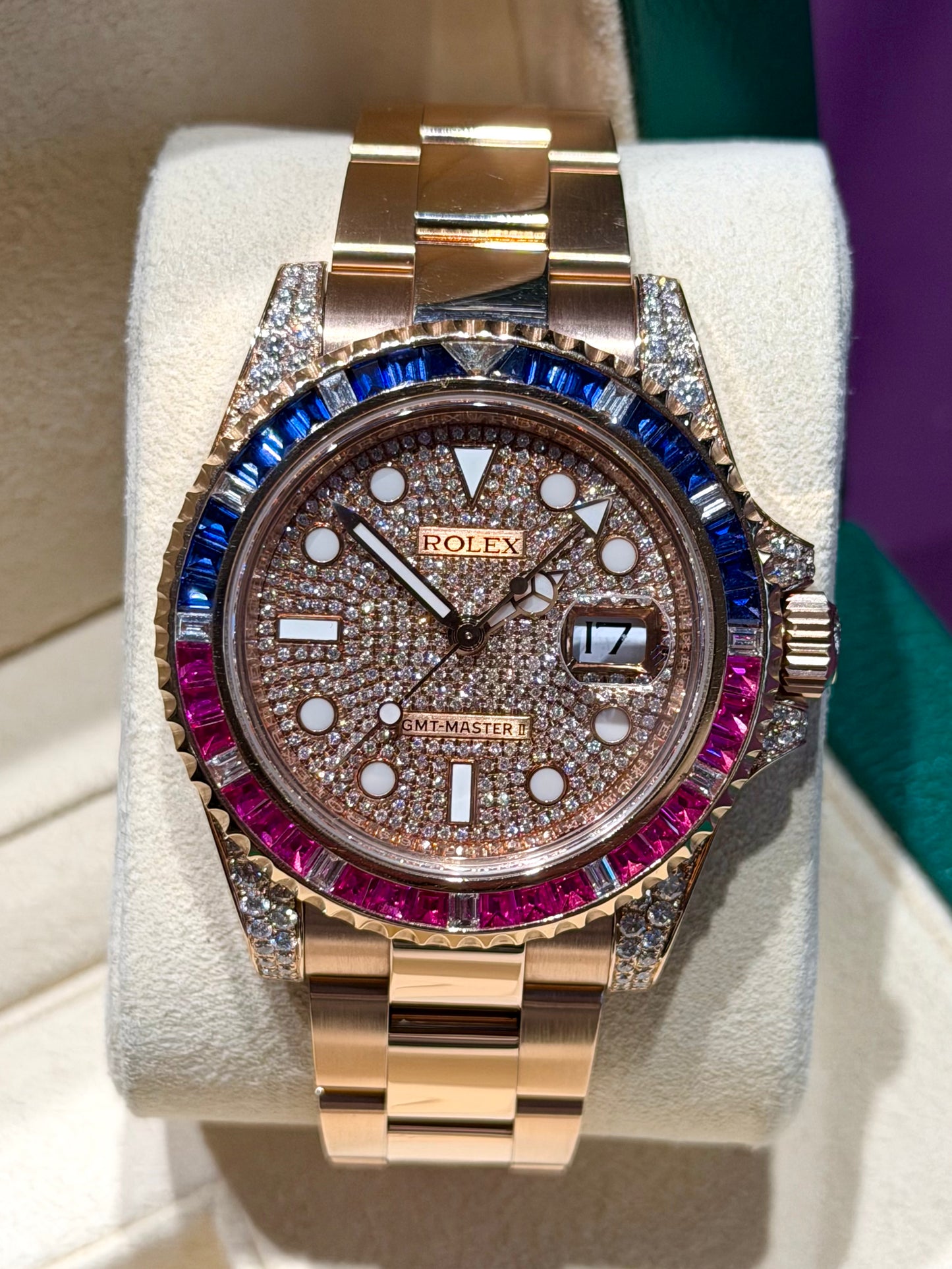 Rolex GMT-Master II 126715CHNR - Rubies - Sapphires - Diamonds