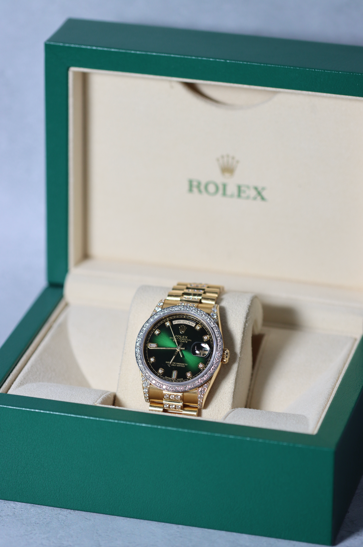Rolex Day-Date 36 Custom Diamond Set