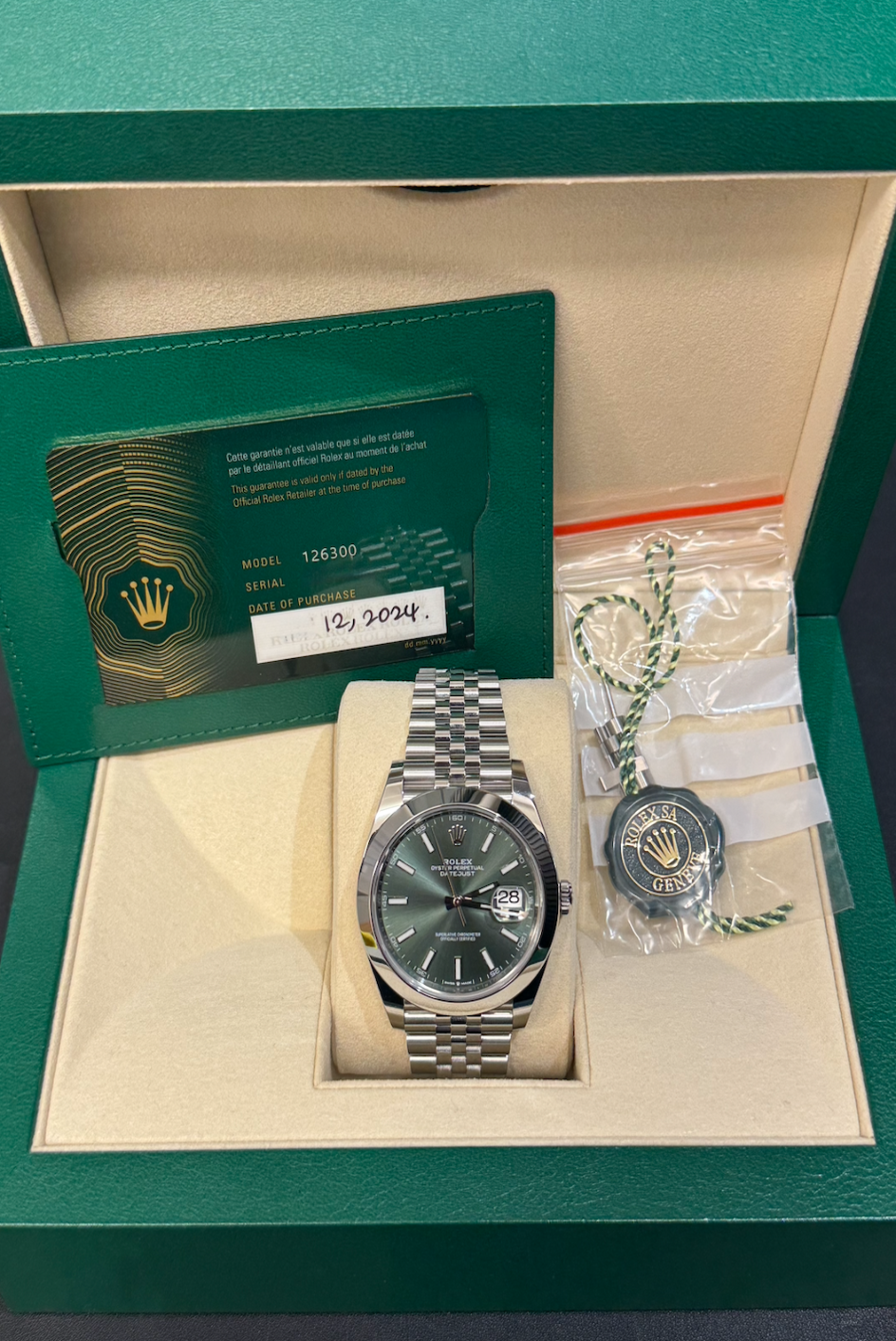 2024 Rolex Datejust Mint Green - 126300