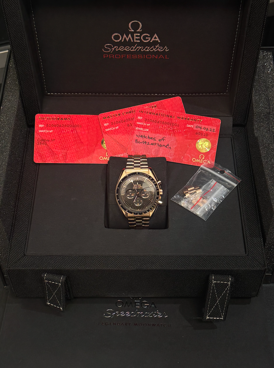 2022 Omega Speedmaster Moonwatch Professional Sedna Gold