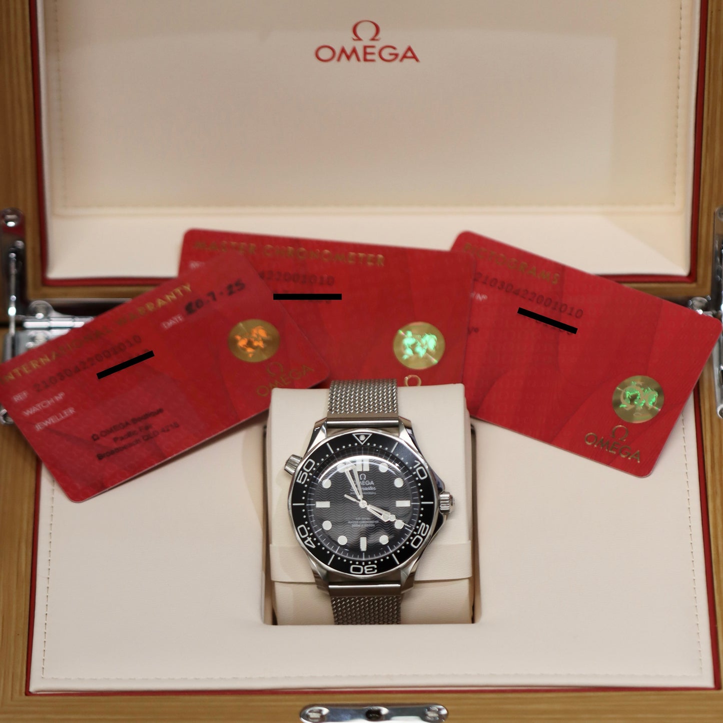 2025 Seamaster Diver 300M 42mm Ref. 210.30.42.20.01.010 Automatic Black Dial — Full Set