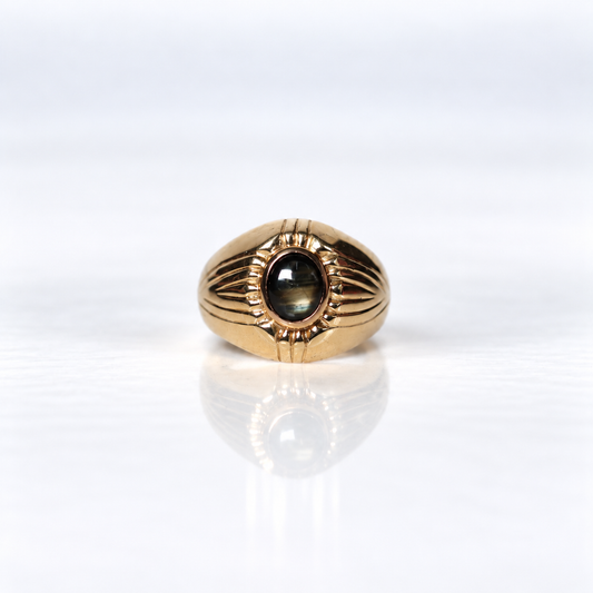 14ct Yellow Gold Cabochon Gemstone Dress Ring