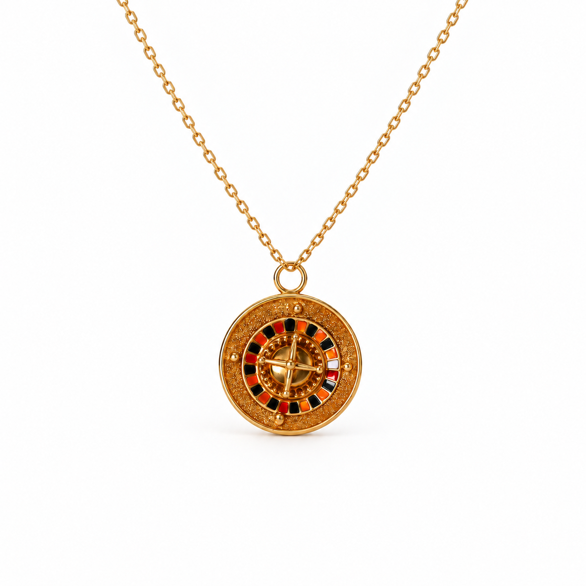 14ct Yellow Gold Spinning Roulette Wheel Charm