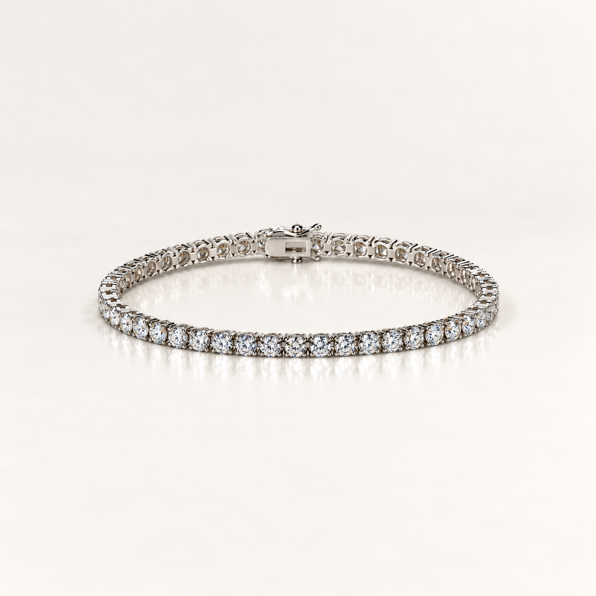 18ct White Gold 3.00ct Diamond Tennis Bracelet