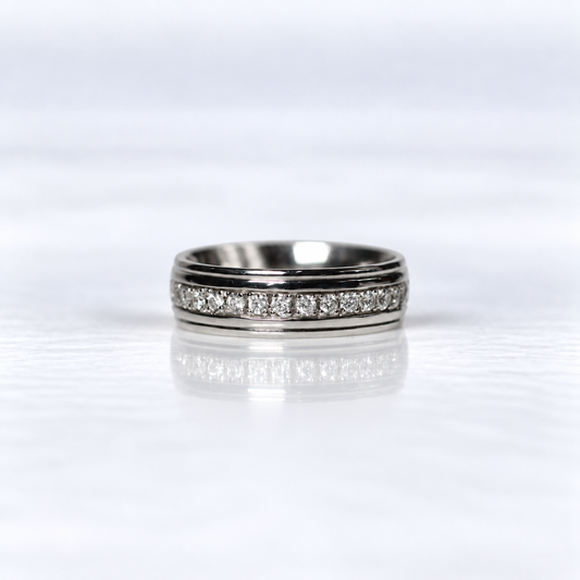 18ct White Gold 0.70ct Men’s Diamond Wedding Band