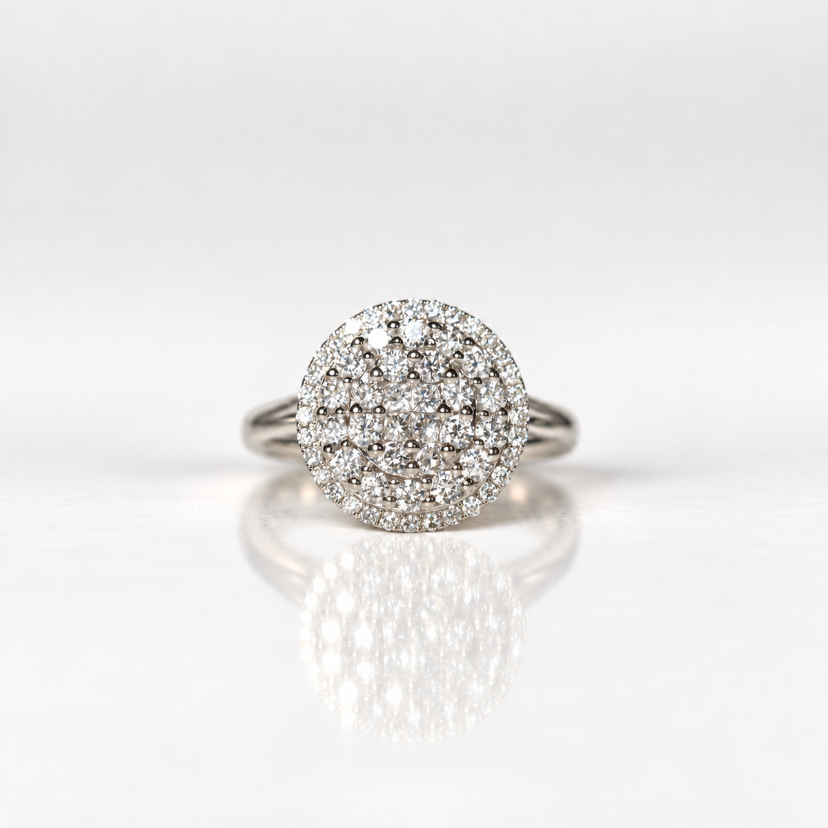 18ct White Gold Diamond Dress Ring