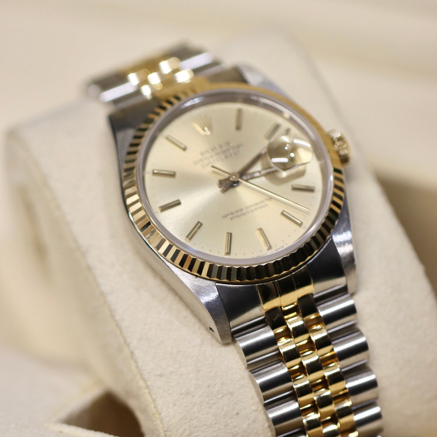 Rolex Datejust 36MM - Champagne - Ref: 16233 - 18K Yellow Gold & Steel