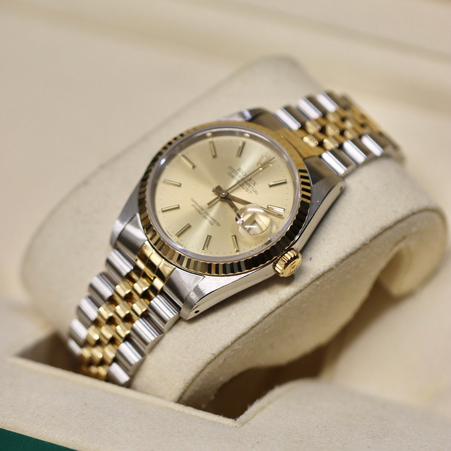 Rolex Datejust 36MM - Champagne - Ref: 16233 - 18K Yellow Gold & Steel