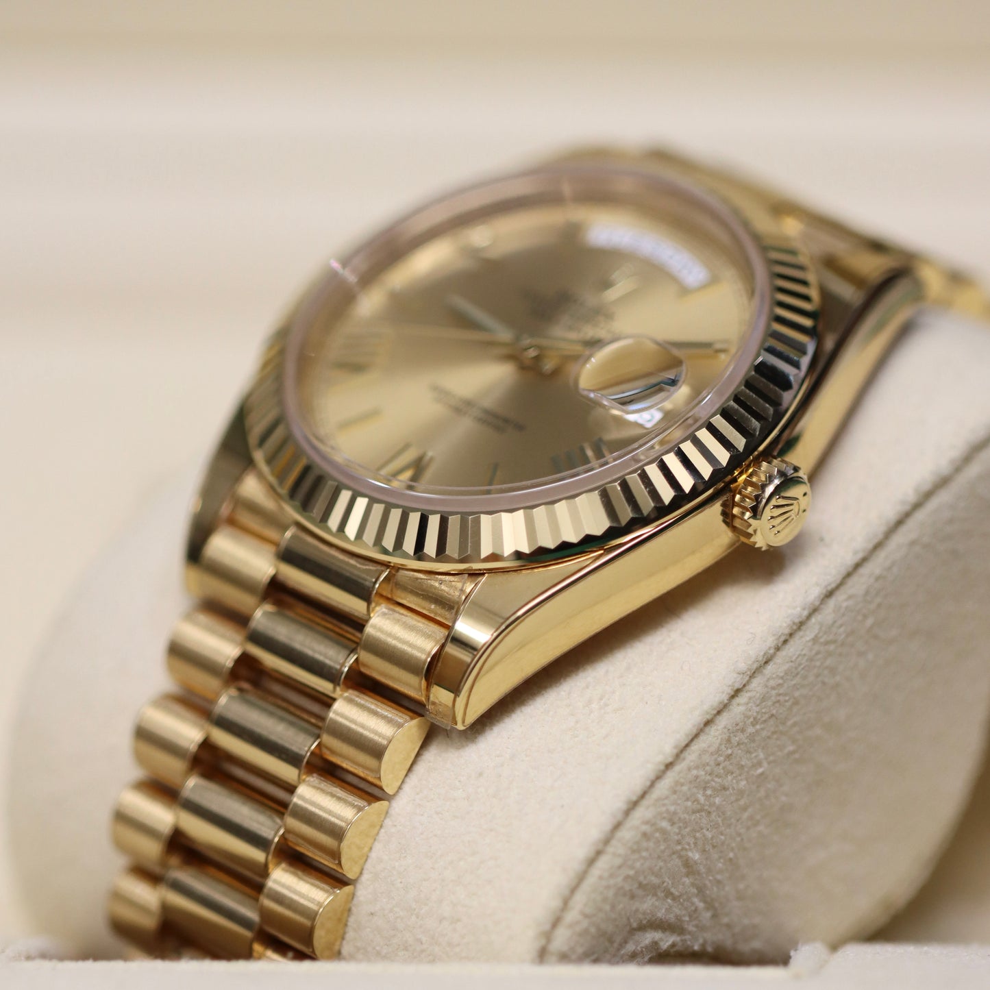2021 Rolex Day-Date 40MM - Champagne Roman - Ref 228238