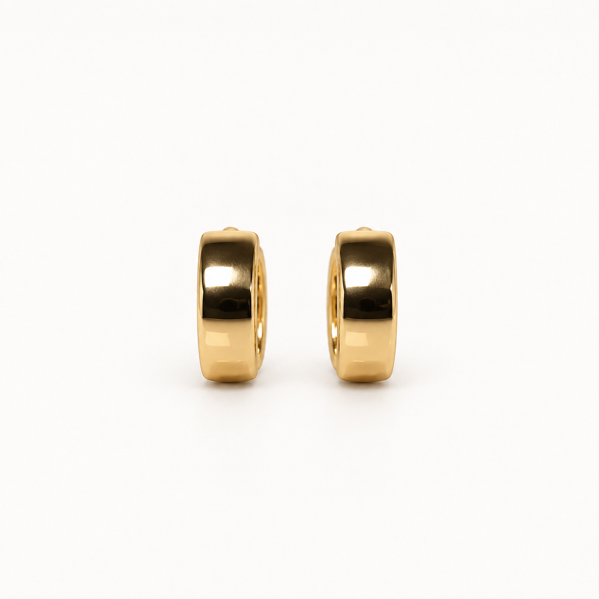 9ct Yellow Gold Classic Huggie Earrings