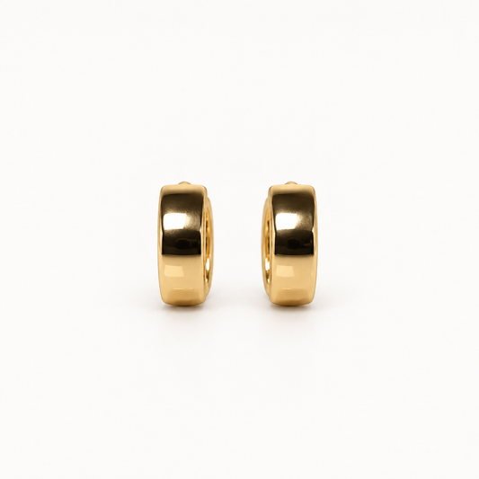 9ct Yellow Gold Classic Huggie Earrings