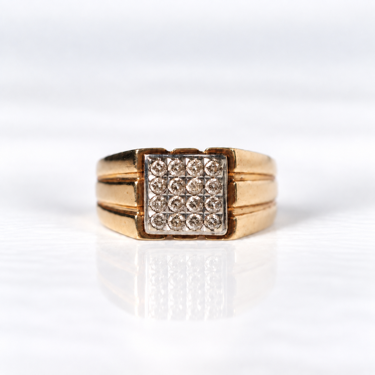 9ct Yellow Gold Men’s 0.45ct Diamond Ring