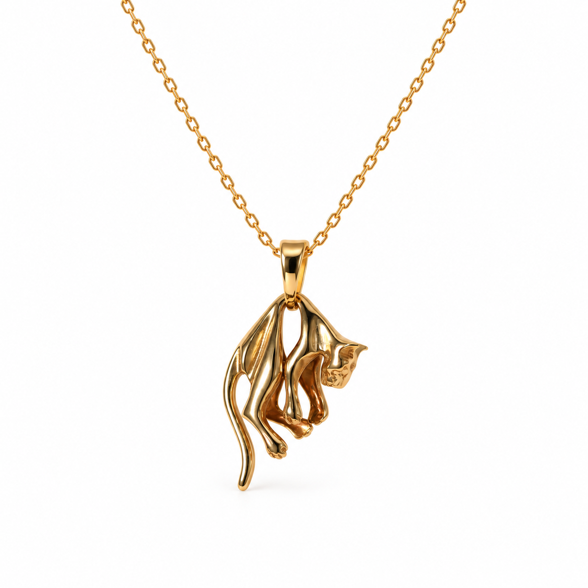 9ct Yellow Gold Panther Pendant
