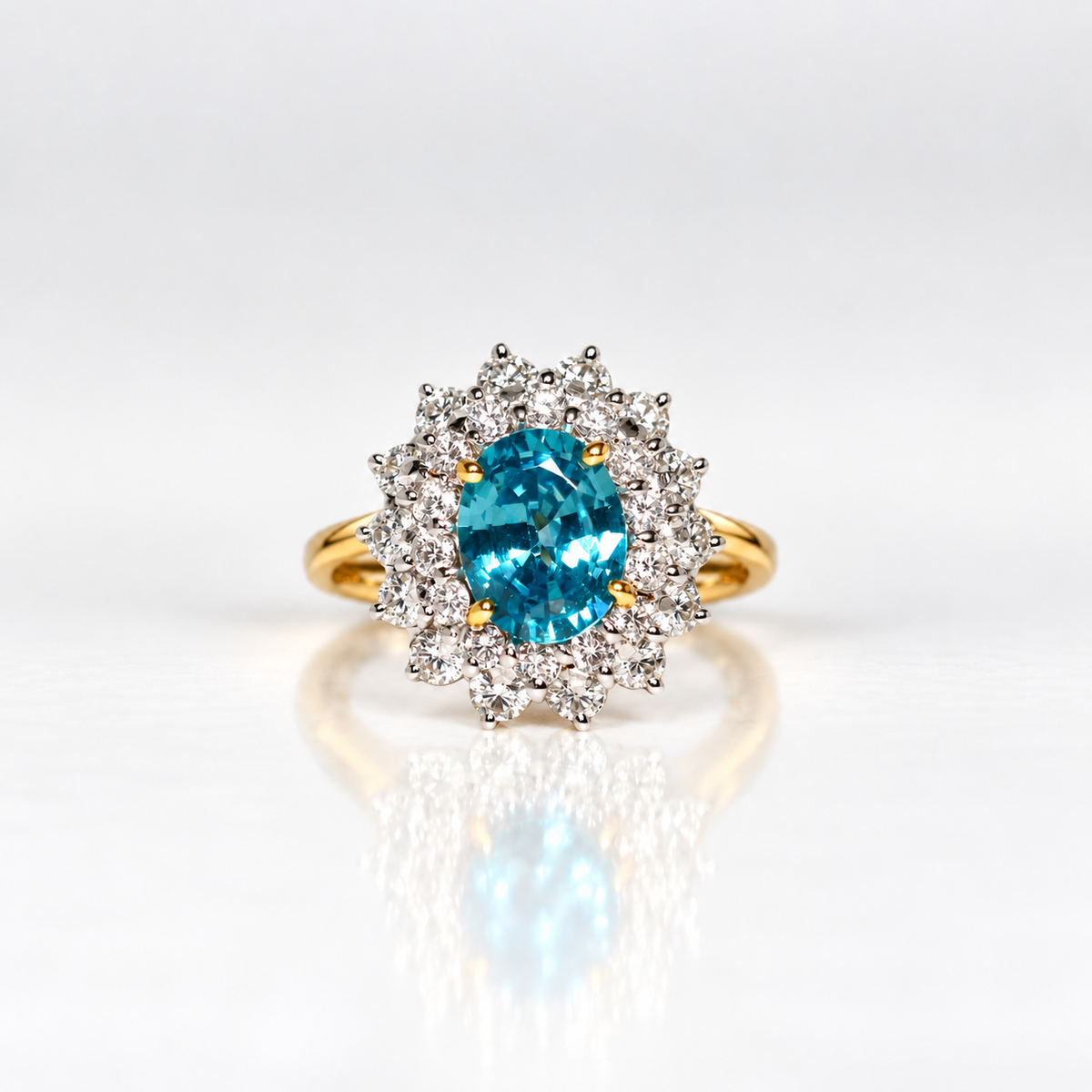 18ct Yellow Gold Tourmaline & Diamond Dress Ring