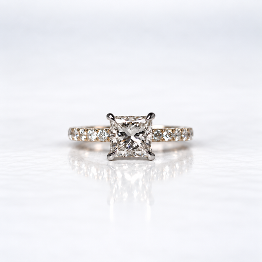 18ct Yellow Gold 2.02ct Princess-Cut Diamond Engagement Ring
