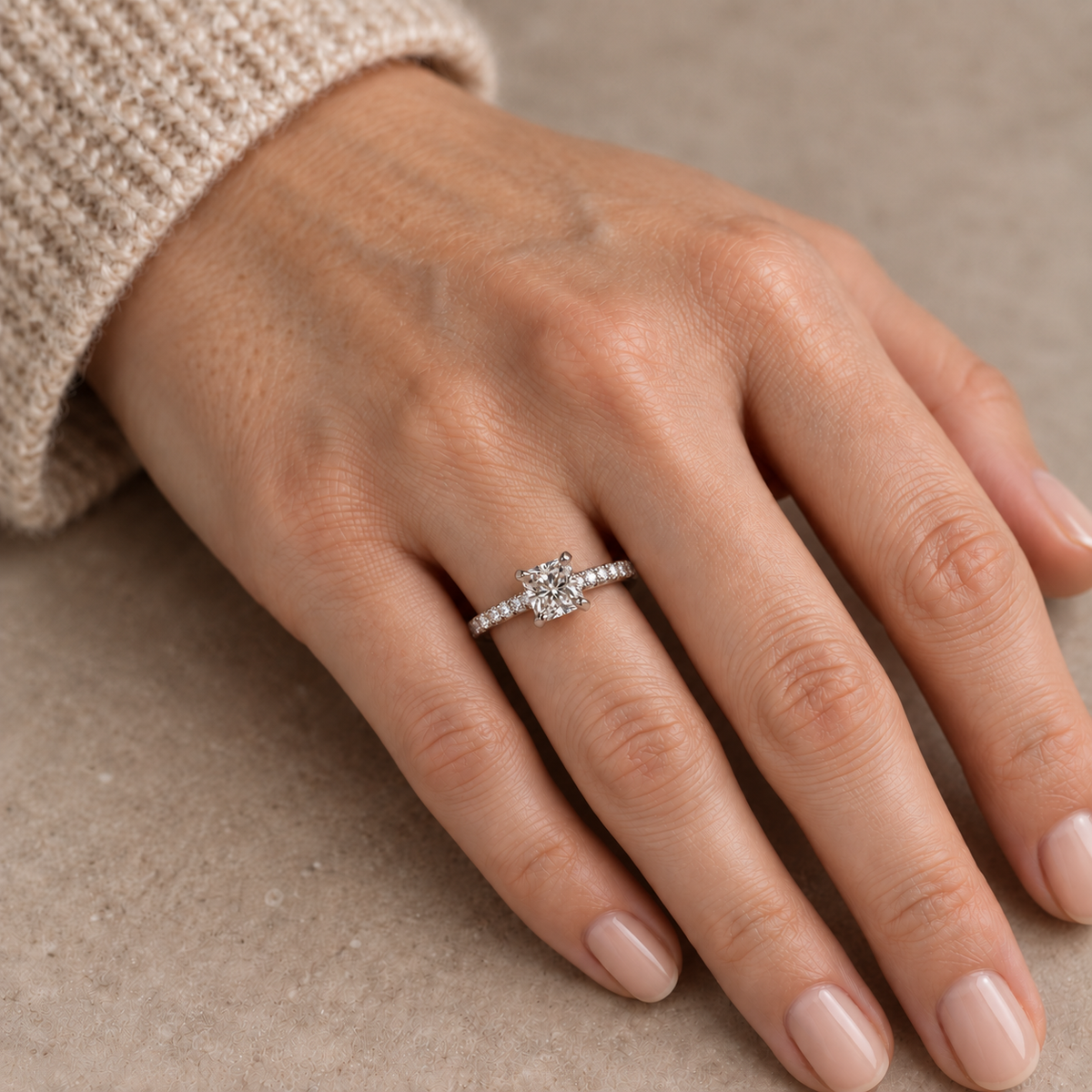 18ct Yellow Gold 2.02ct Princess-Cut Diamond Engagement Ring