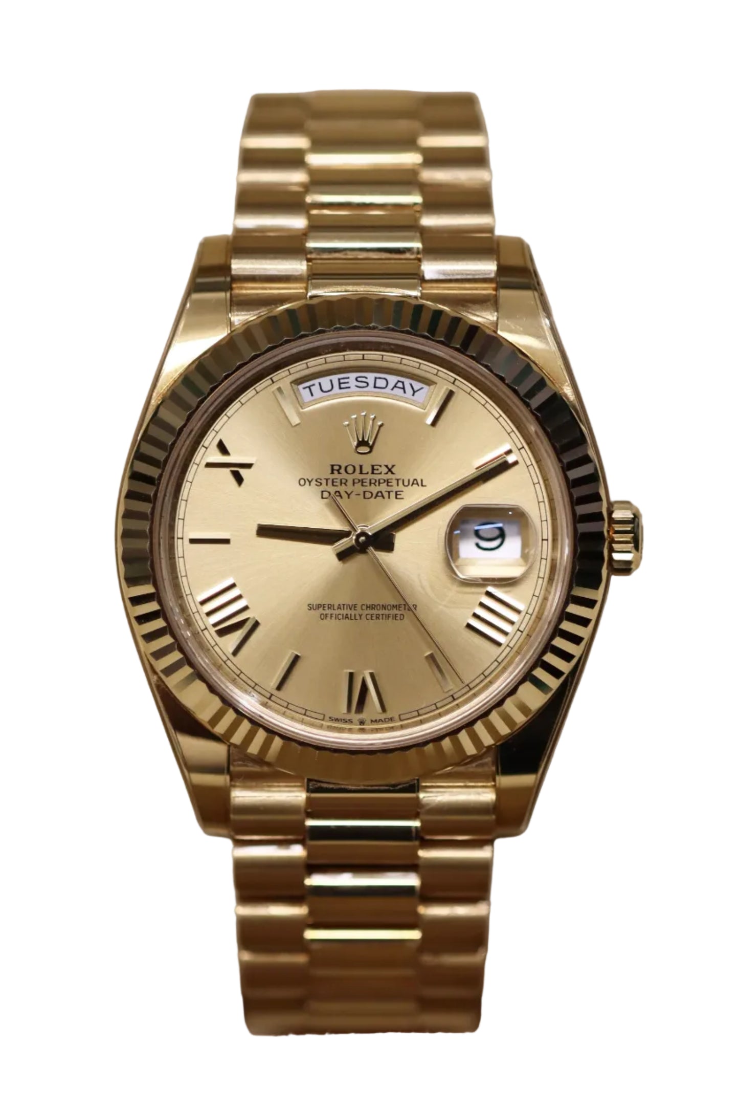 2021 Rolex Day-Date 40MM - Champagne Roman - Ref 228238