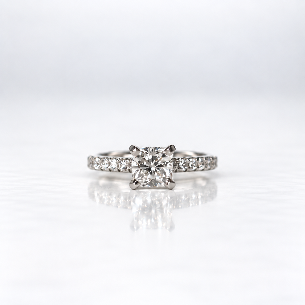 GIA-Certified 0.91ct Cushion-Cut Diamond Engagement Ring – F/VS1