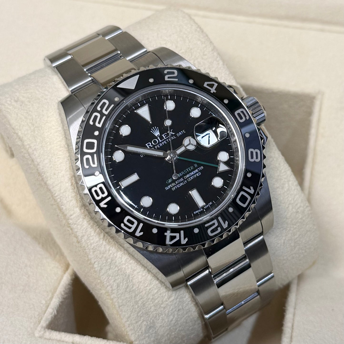 2012 Rolex GMT-MASTER II - 'Green Arrow' - 116710LN - Box & Papers