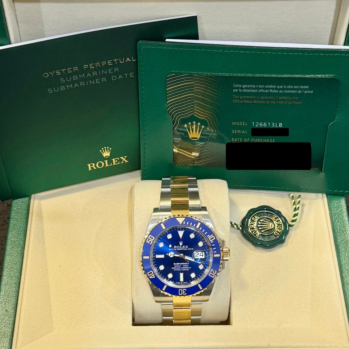 2026 Rolex Submariner - 41MM - 'Bluesy' - 126613LB- Box and Papers