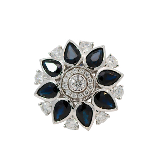 18K White Gold 'The Sophia' Ring - 1.00ct TDW H/I SI - Australian Sapphires - Ltd Ed 1 of 50