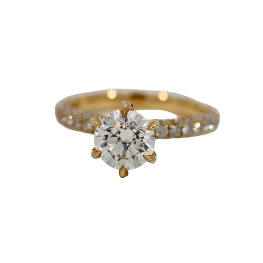 18K Yellow Gold 1.20ct Brillant Cut Engagement Ring