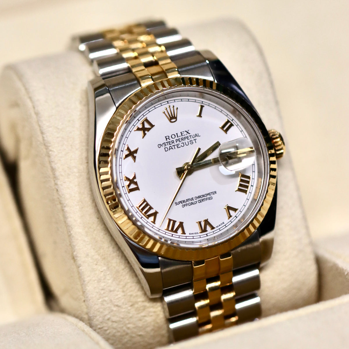 Rolex Datejust Two Tone Roman Numerals 36mm