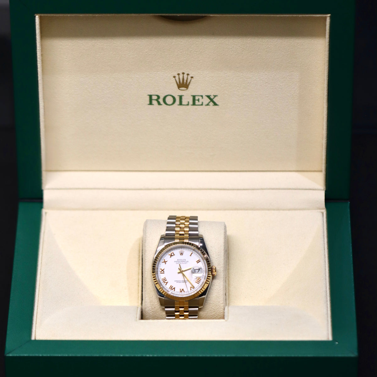 Rolex Datejust Two Tone Roman Numerals 36mm