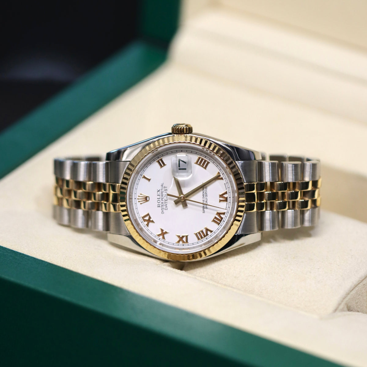 Rolex Datejust Two Tone Roman Numerals 36mm
