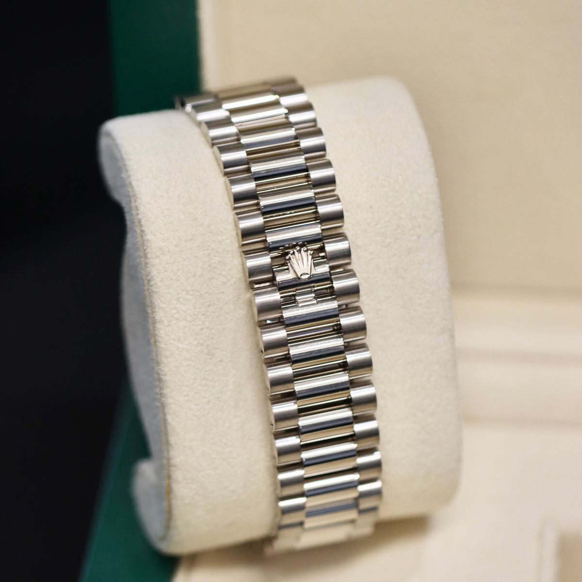 Rolex Day-Date 40 Factory Diamond bezel and Black Baguette Diamond Dial