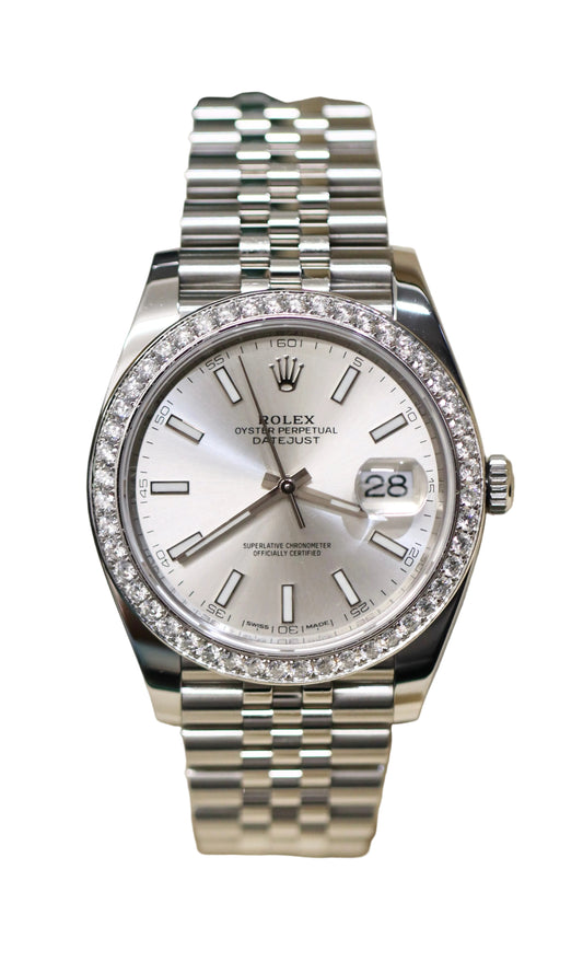 ON hold - Rolex Datejust 41MM - 126300 - F VS Natural Diamonds - Box & Papers