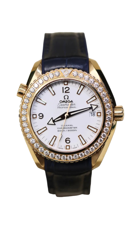18K Red Gold Omega Planet Ocean 42MM - Factory Diamonds