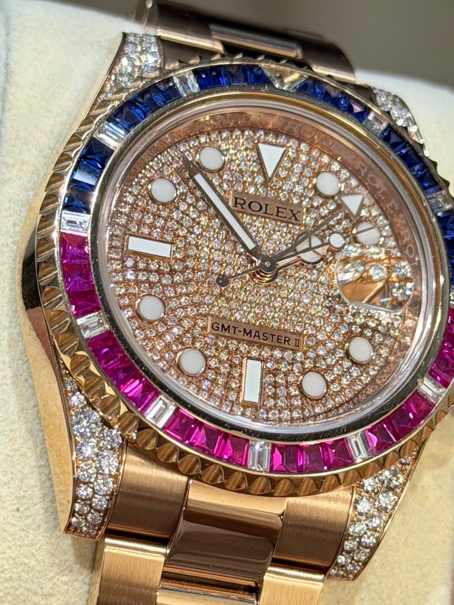 Rolex GMT-Master II 126715CHNR - Rubies - Sapphires - Diamonds