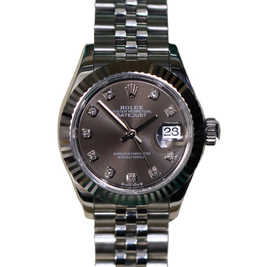 2020 Rolex Datejust 28MM - Dark Grey Diamond Dial - 279174