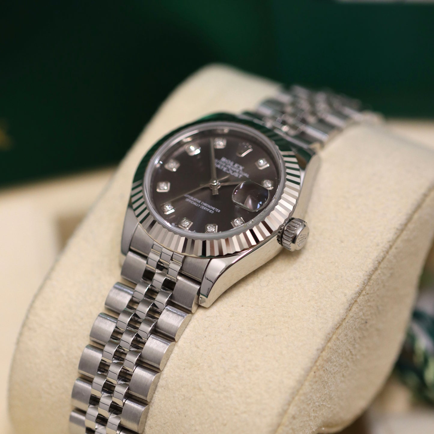 2020 Rolex Datejust 28MM - Dark Grey Diamond Dial - 279174