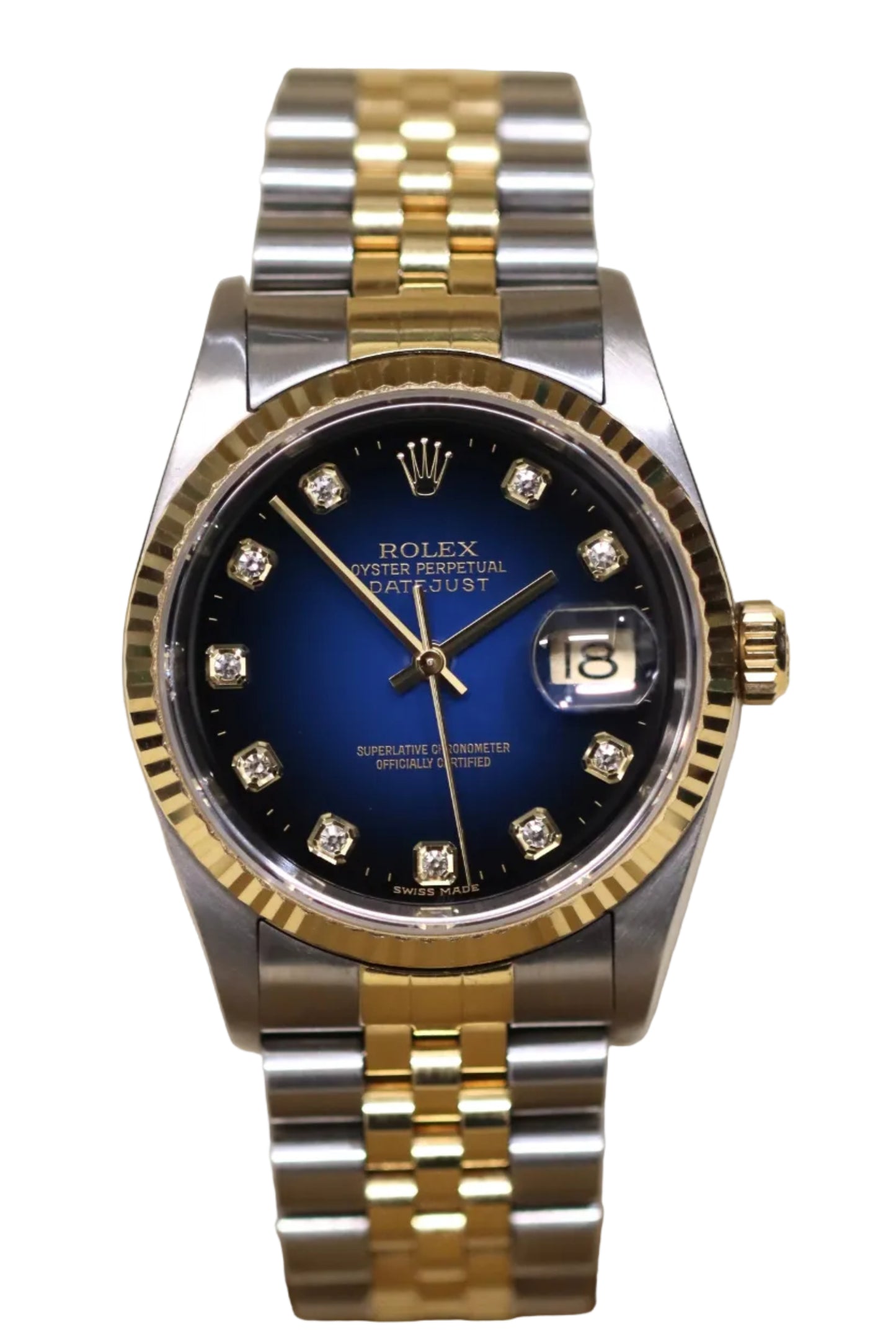 Rolex Datejust 36MM 16233 - Blue Vignette Dial - Box & Papers