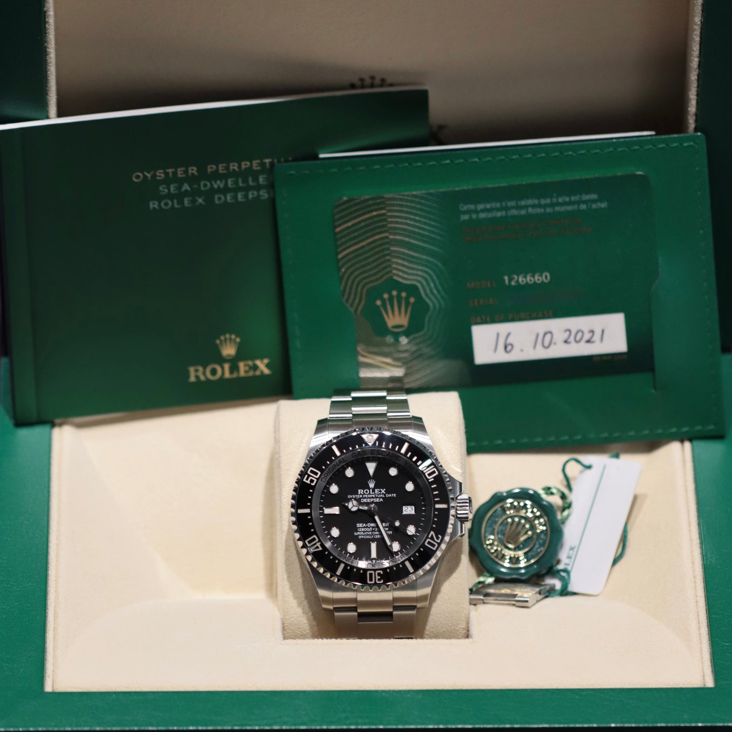 Rolex Deepsea Sea-Dweller 44MM Ref 126660 - Box & Papers