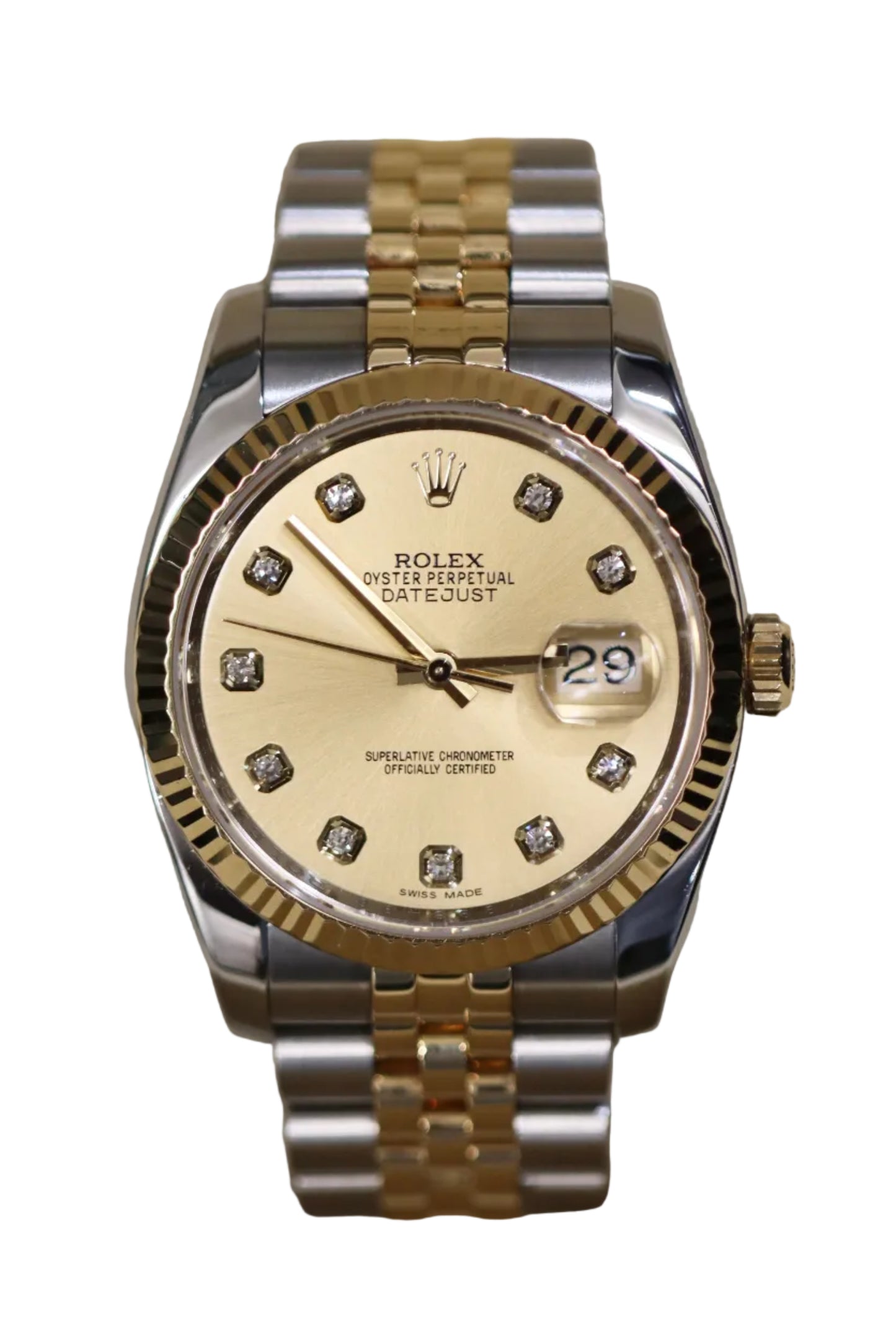 2016 Rolex Datejust 36MM - 116233 - Champagne Diamond Dial - B&P