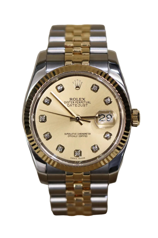 2016 Rolex Datejust 36MM - 116233 - Champagne Diamond Dial - B&P