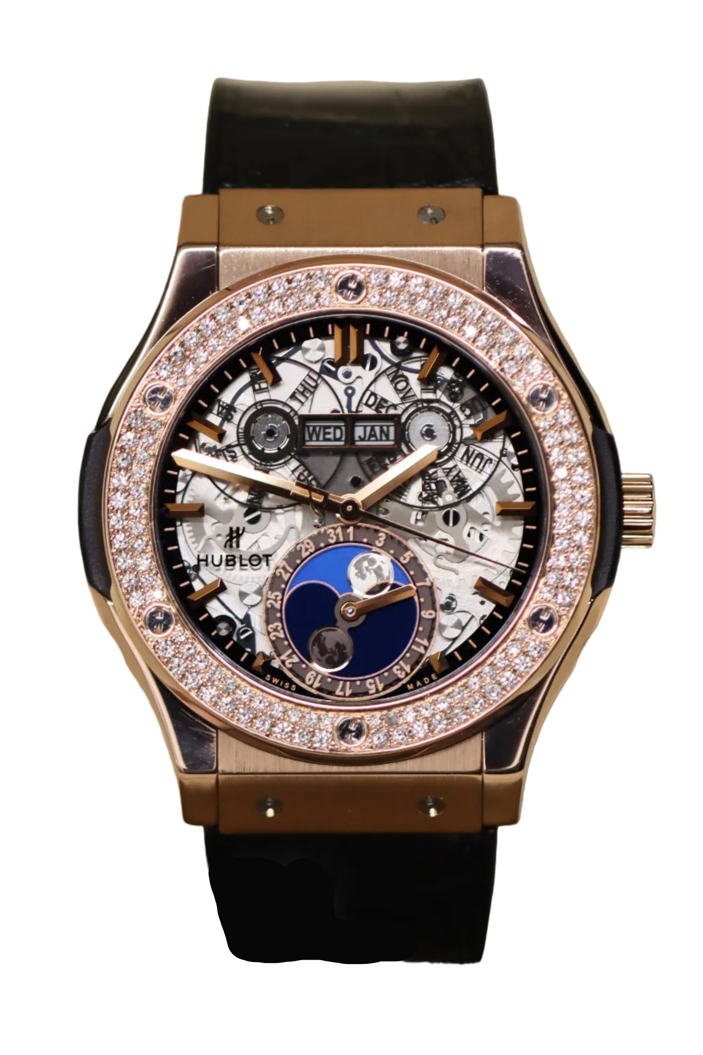 Hublot Aerofusion Moonphase 18K King Gold - VS Diamonds - 517.OX.0180.LR