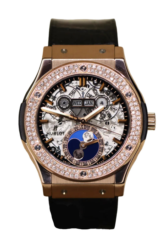 Hublot Aerofusion Moonphase 18K King Gold - VS Diamonds - 517.OX.0180.LR