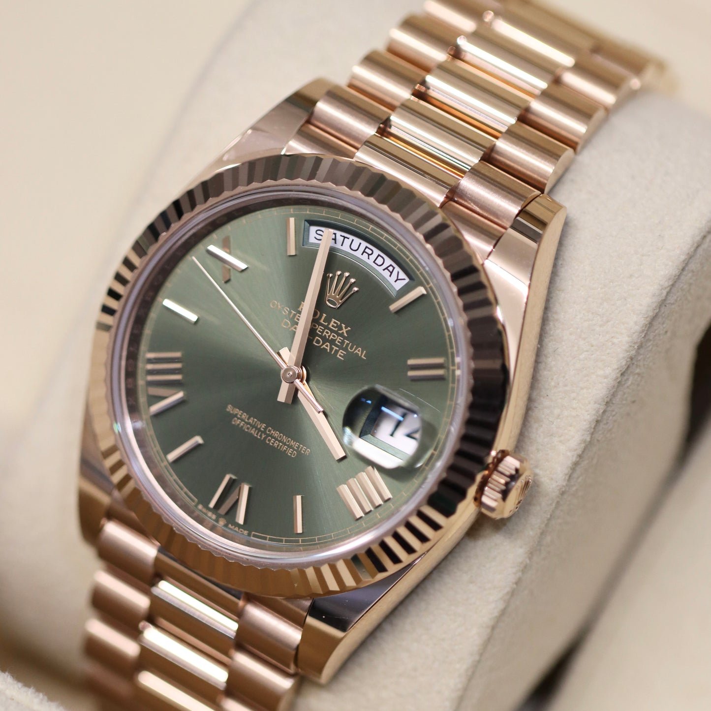 2025 Rolex Day-Date Olive Everose - 228235