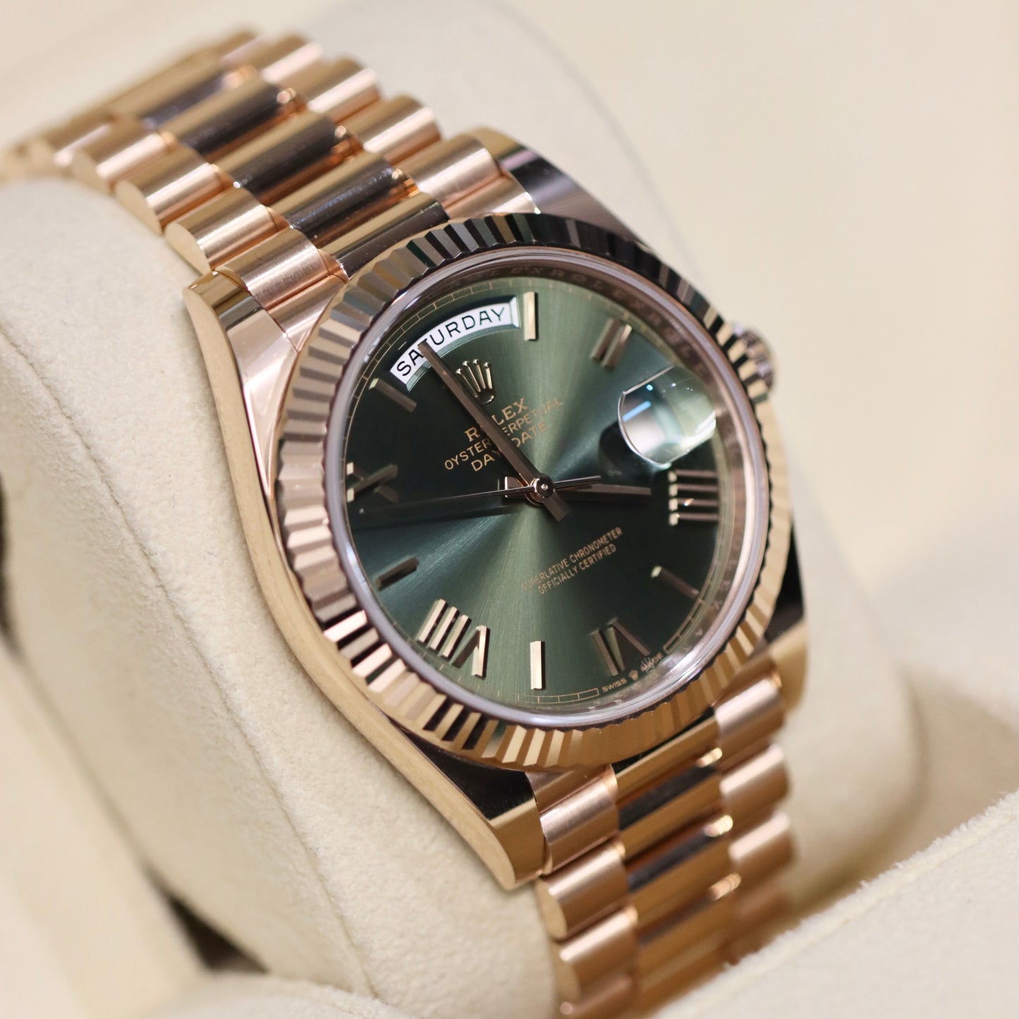 2025 Rolex Day-Date Olive Everose - 228235