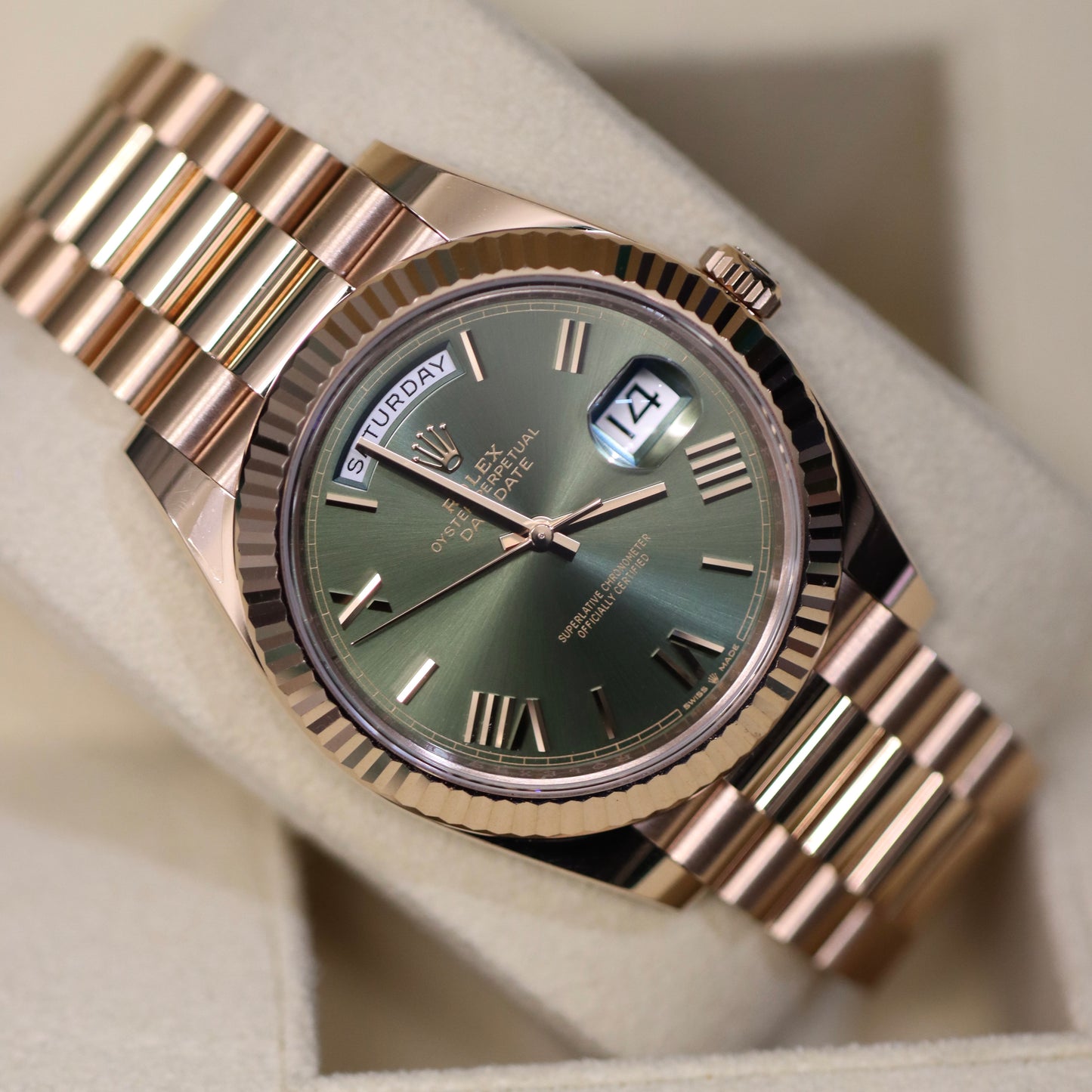 2025 Rolex Day-Date Olive Everose - 228235