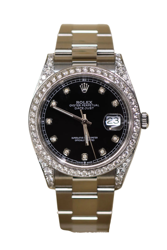 2022 Rolex Datejust 41MM - Custom Diamond F VS - Box and Papers