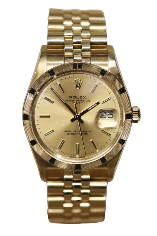 14K Yellow Gold Rolex Date 36MM - Ref: 1503 - Rolex Serviced - B&P